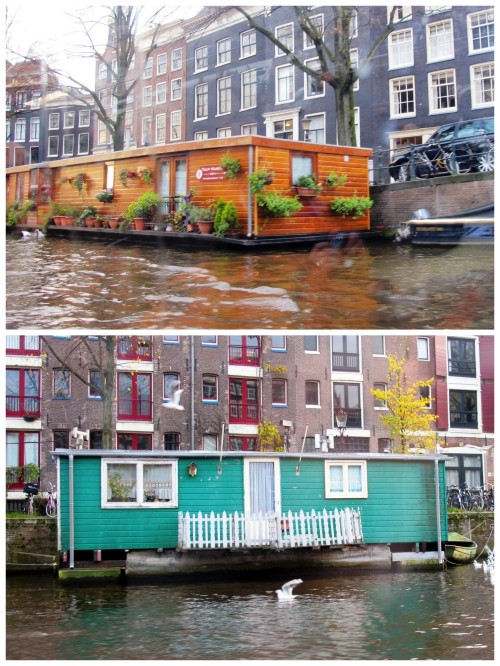 Boat houses on the canal
