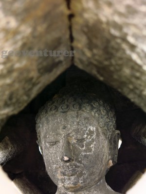 Buddha statue inside the stupa
