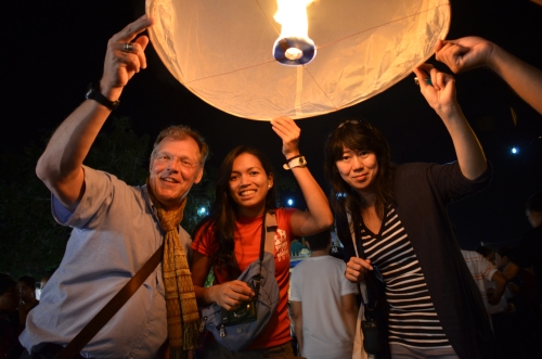 Before releasing the lantern