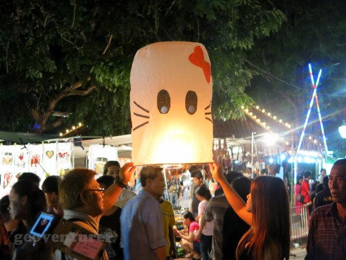 Hello Kitty lantern at the night bazaar